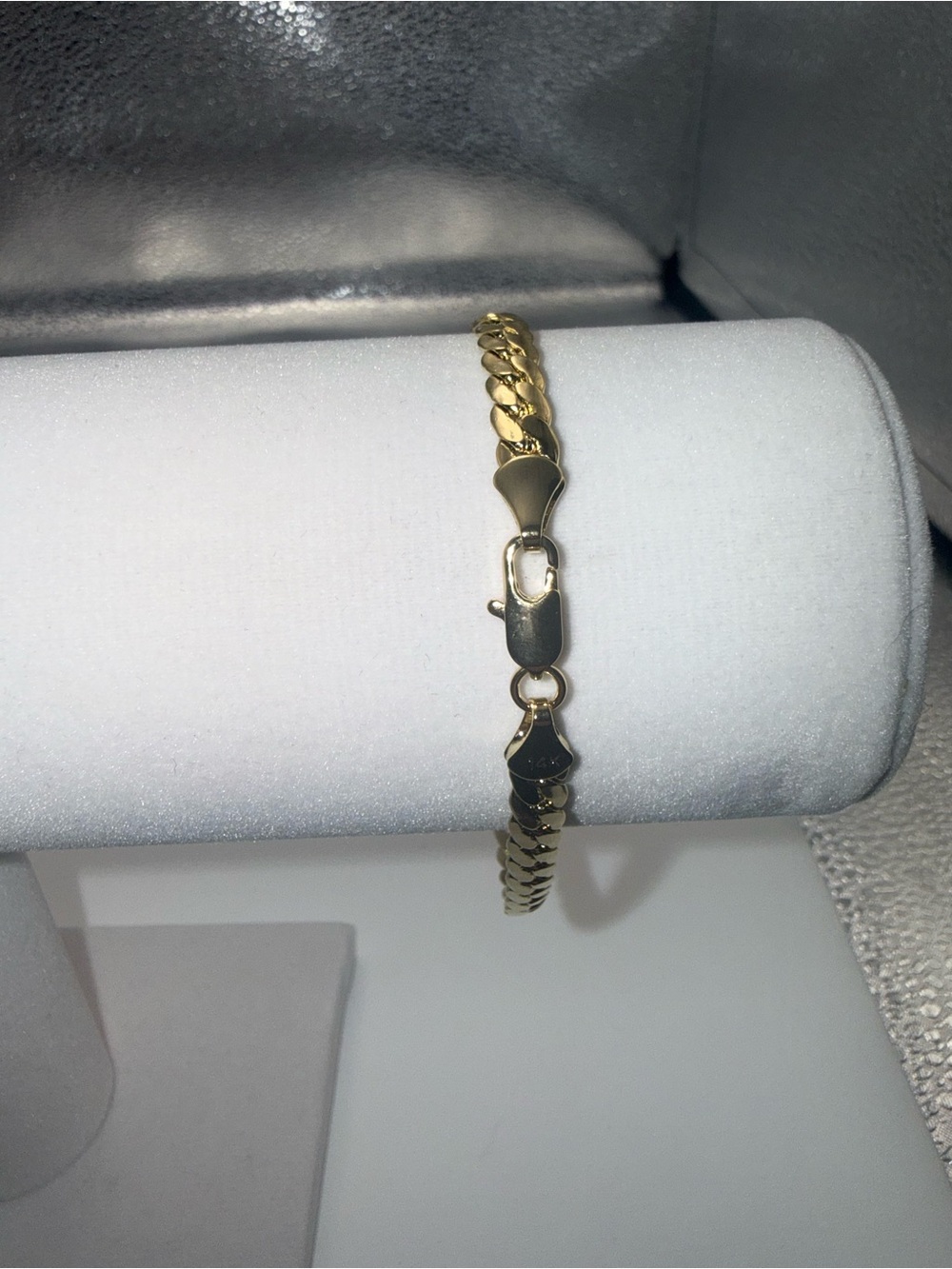 7.5 Inch Snake Skin Bracelet – 18K Gold Dipped, 14K Stamped